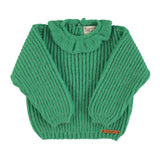 Piupiuchick Green Knit Collar Sweater