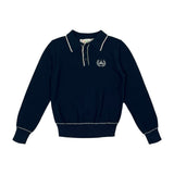 Teela Navy/Off-White Piping Sweater