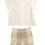 Noma Beige Plaid Set