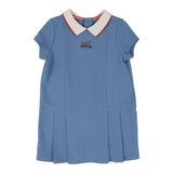 Analogie Light Blue Short Sleeve Pique Dress