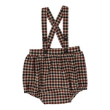 Analogie Tan Plaid Suspender Bubble Bloomers