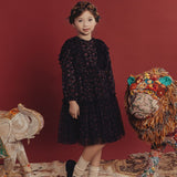 Teela Black Floral Ruffle Dress