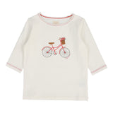 Analogie White/Red Bike 3/4 Sleeve Tee