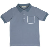 Crew Blue Piped Pocket Polo