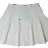 Crew White Mix Media Flounce Skirt