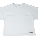 Crew White Stitch Patch Top