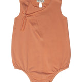 Crew Orange Cotton Knot Romper