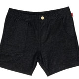 Crew Black Stonewash Jean Stretch Shorts