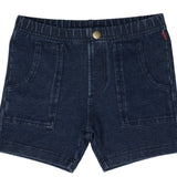 Crew Blue Stonewash Jean Stretch Shorts