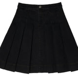 Crew Black Wide Pleated Skirt