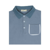 Crew Blue Piped Pocket Polo