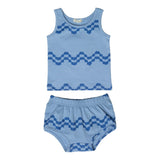 Crew Blue Wave Pattern Bloomer Set