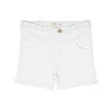 Crew White Cotton Knit Shorts