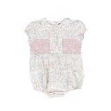 Bamboo Multi Floral Smocked Romper