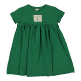 Lil Legs Green Short Sleeve Patch Dress