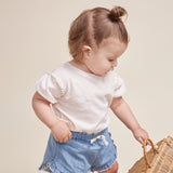 Buho Denim Ruffle Shorts