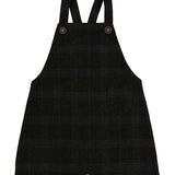 Belati Grey Wool Plaid Overalls