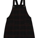 Belati Wine Wool Plaid Overalls