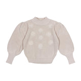 Teela Off-White Flower Sweater