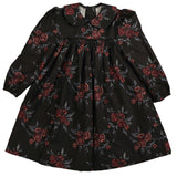 Belati Black Floral Collared Dress