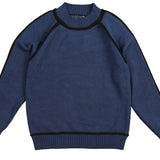 Belati Blue Piping Trim Sweater