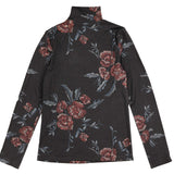 Belati Navy Floral Modal Mockneck