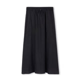 Vibe Black Cupro Seamed Toggle Skirt