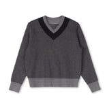 Harper James Grey Houndstooth Sweater