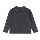 Harper James Charcoal Knit V-Collared Sweater