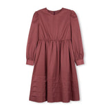 Minimal Burgundy Bottom Pleated Dress