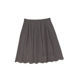 Bace Charcoal Wool Scallop Pleated Skirt