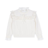 Lilou Ivory Ruffle Trimming Sweater