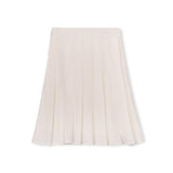 Lilou Ivory Linen Pleated Skirt