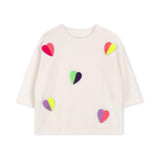 Cabana White Terry Heart Patch Tee