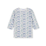 Cabana Blue Bow Pattern T-Shirt