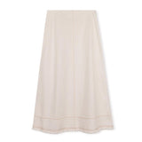 Phil and Phoebe White Tray Denim Stitched Detail Skirt