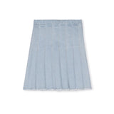 Cabana Denim Pleated Skirt