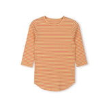 Cabana Pink Striped Ribbed Back Seam Tee