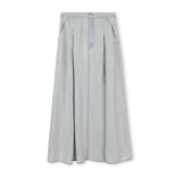 Vibe Blue Denim Vine Midi Skirt