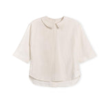 Lilou White Back Button Blouse