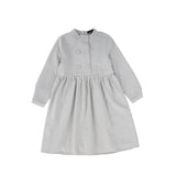 Bamboo Light Grey Wool Button Waisted Dress