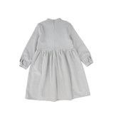 Bamboo Light Grey Wool Button Waisted Dress