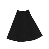 Bace Black Pleated Waisted Midi Skirt