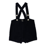 Analogie Navy Velvet Suspender Shorts