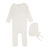 Lilette Cream/Branch Printed Pointelle Footie Set