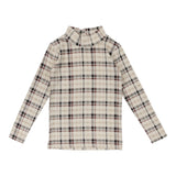 Lil Legs Light Plaid Printed Mockneck