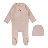 Lilette Pink Handdrawn Footie Set