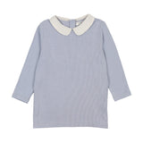 Coco Blanc Light Blue Peter Pan Ribbed Top