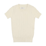 Coco Blanc Cream Cabled Boys Sweater