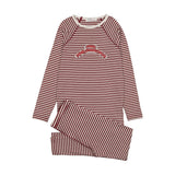 Coco Blanc Raspberry/Cream Crew Pajama